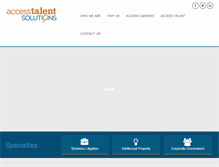 Tablet Screenshot of accesstalentsolutions.com